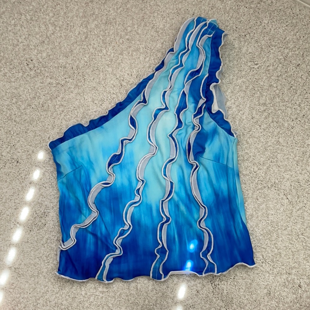 Tiger mist rozie top-tie dye blue